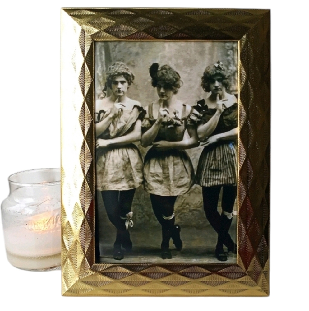 Vintage Victorian Era Men Dressed As Women Fem Men Retro Framed Photo Print